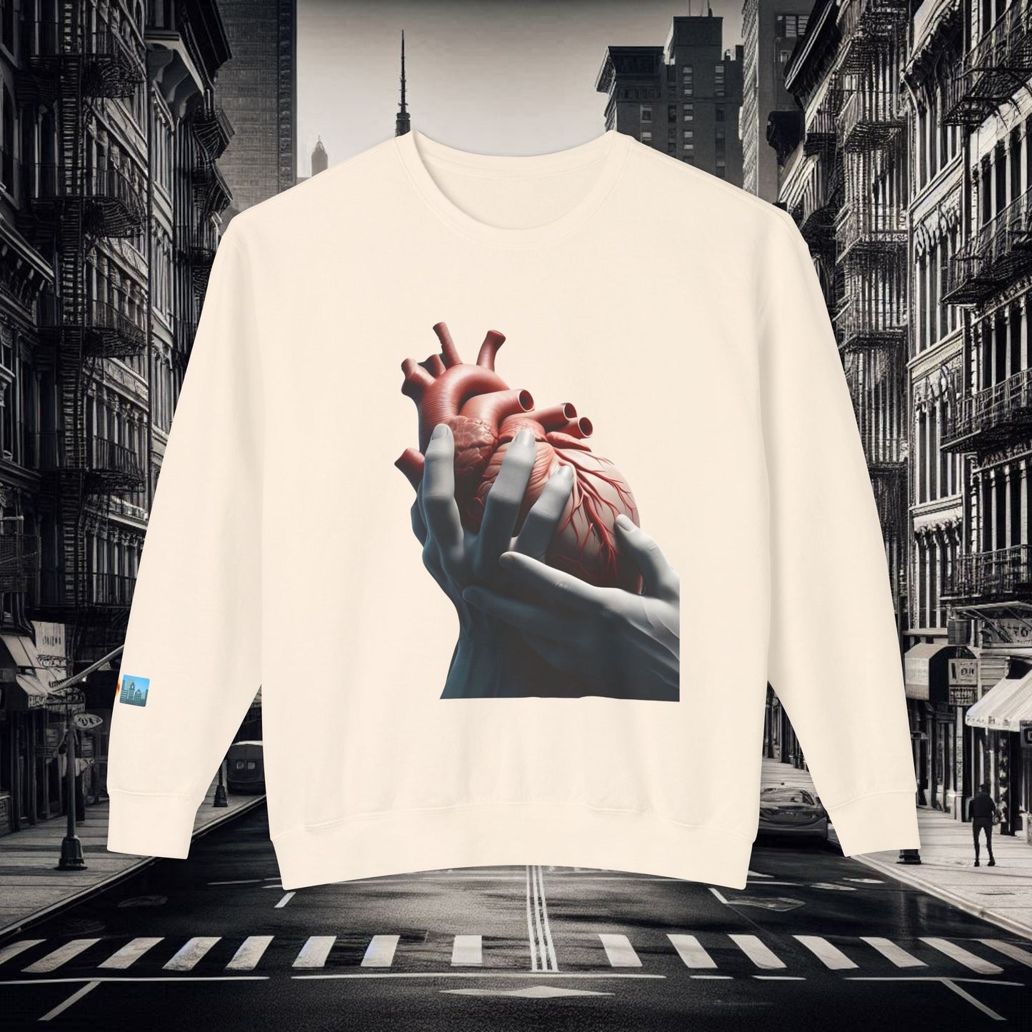 "Heart in Hand" Lightweight Crewneck.