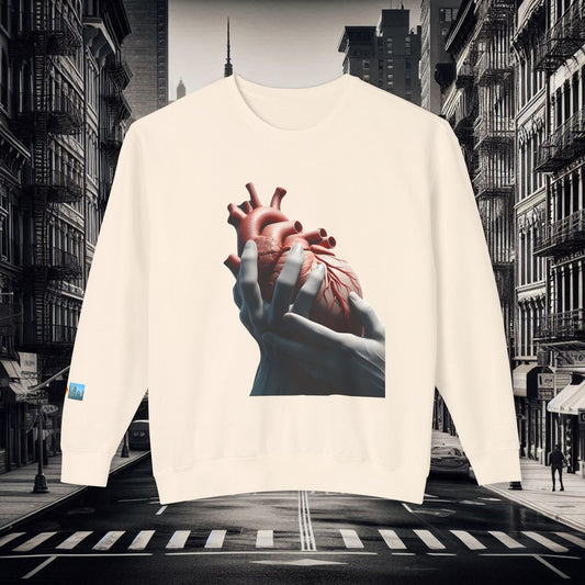 "Heart in Hand" Lightweight Crewneck.